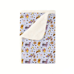 Halloween Bear Pumpkin Bat Bamboo Blanket