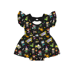 Naughty Diaper Family Black Twirl Dress With Bodysuit
