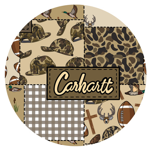 Camo and Football Western Hunting Patchwork Bamboo Zipper Romper Pajamas