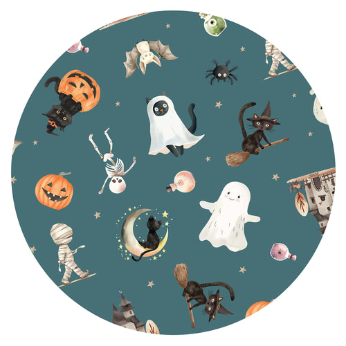 Halloween Spooky Ghost Pumpkin Patch Kids Bamboo Two-Piece Pajama Set