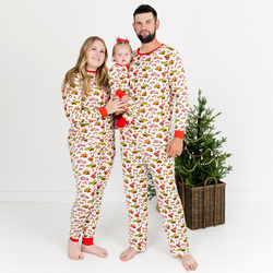 Christmas Cartoon Car Bamboo Family Matching Pajamas