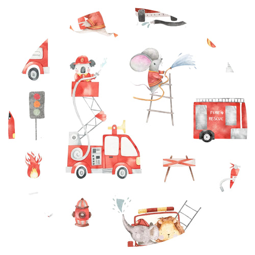 Brave Fire Rescue Bamboo Zipper Romper Pajamas