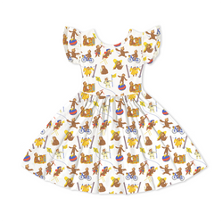 Curious Monkey Kids Bamboo Short Sleeves Dress