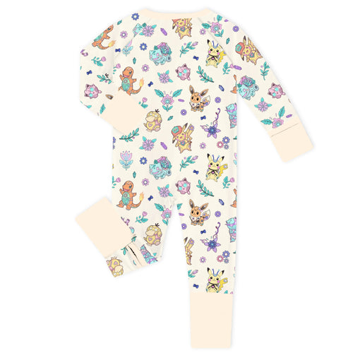 Gear & Friends Cream Bamboo Zipper Romper Pajamas