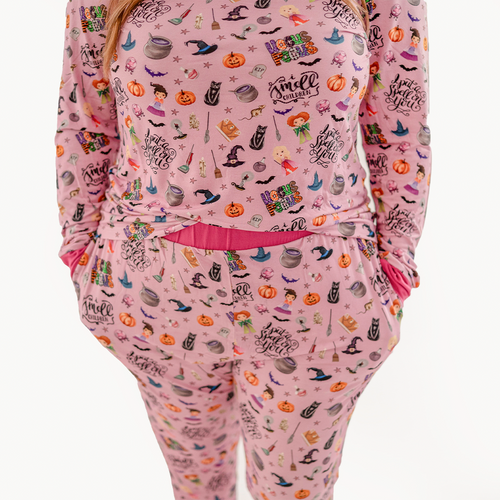 Bear's & Mother's Bear Purple Bamboo Family مطابقة البيجامات
