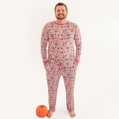 Bear's & Mother's Bear Purple Bamboo Family مطابقة البيجامات