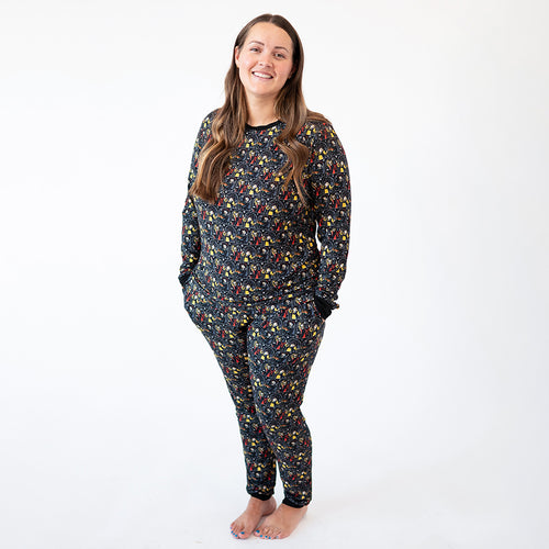 Bear's & Mother's Bear Purple Bamboo Family مطابقة البيجامات