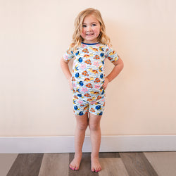 FancyPrince Marine Animals Kids Bamboo Short Two-Piece Pajama Set