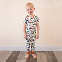 PREORDER FancyPrince Animal Car Farm Kid Brown Bamboo Two-Piece Pajama Set