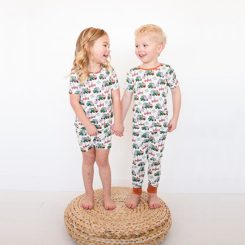 PREORDER FancyPrince Animal Car Farm Kid Brown Bamboo Two-Piece Pajama Set