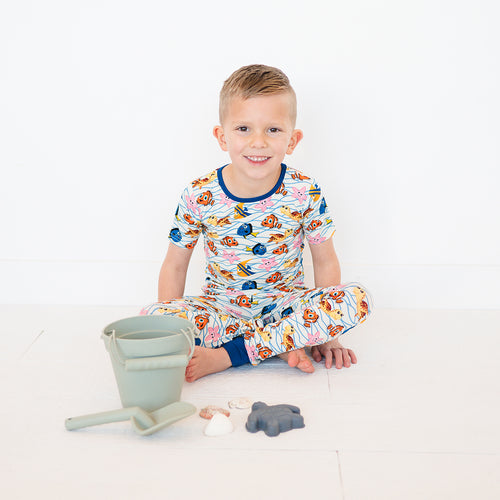 PREORDER FancyPrince Marine Animals Kids Bamboo Short Sleeves Long Pants Two-Piece Pajama Set