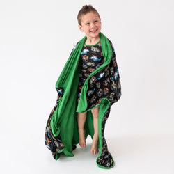 Monster Truck Print Bamboo Blanket