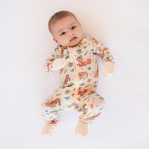 FancyPrince Fox Hound Baby Bamboo Zipper Romper Pajamas