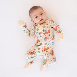 FancyPrince Fox Hound Baby Bamboo Zipper Romper Pajamas