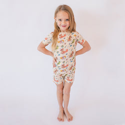 FancyPrince Fox Hound Kids Bamboo Short Two-Piece Pajama Set