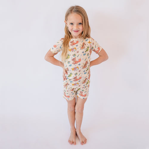 PREORDER FancyPrince Fox Hound Kids Bamboo Short Two-Piece Pajama Set