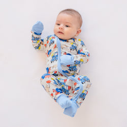 FancyPrince Valetine Animal Truck Bamboo Zipper Romper Pajamas