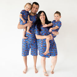 4th of July × Monster Truck Blue Bamboo Short Family Matching Pajamas