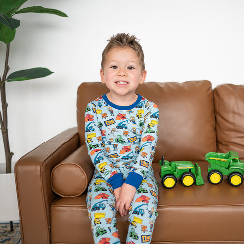 Little Builder Kid Bamboo Two-Piece Pajama Set