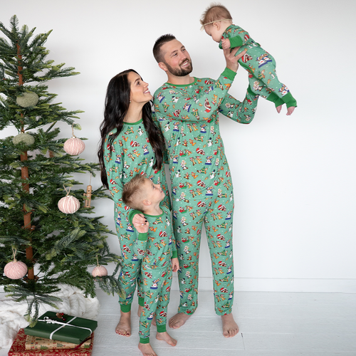Christmas Snowy Squirrel Buddies Bamboo Family Matching Pajamas
