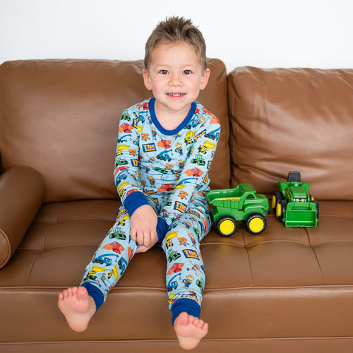 Little Builder Kid Bamboo Two-Piece Pajama Set