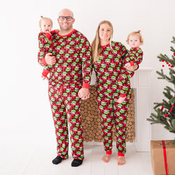 Christmas Green Face Red Matching Family Pajama Sets