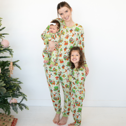 Christmas Mystery Great Dane Dog Bamboo Family Matching Pajamas