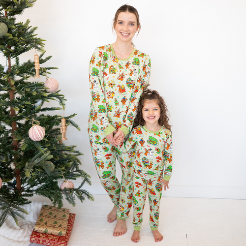 سباق Car Cartoon Kids Bamboo Short Pajama Set