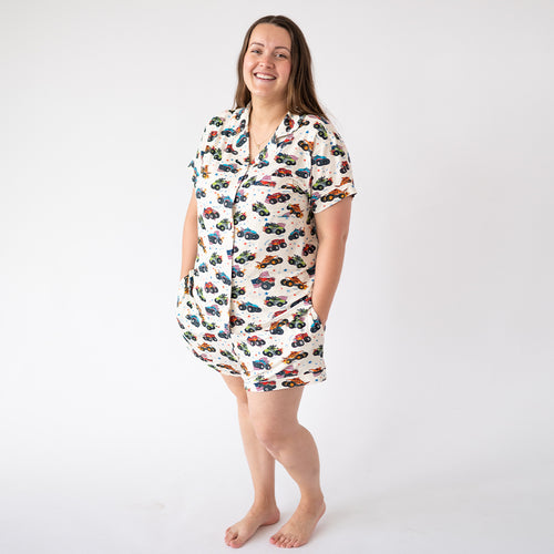 4th of July × Monster Truck Bamboo Short Family Matching Pajamas