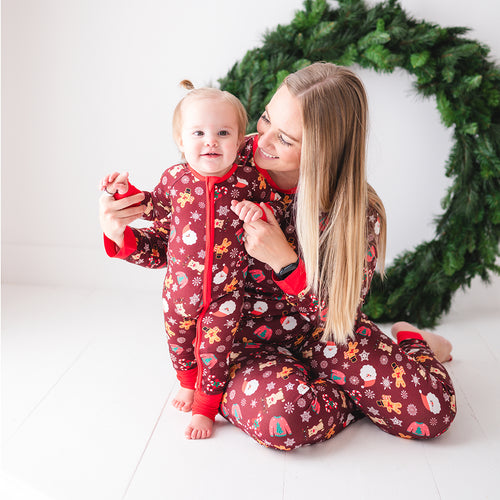 Christmas Red Gift Print Matching Family Pajama Set