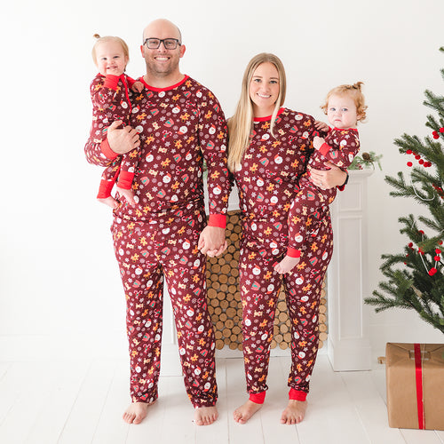 Christmas Red Gift Print Matching Family Pajama Set