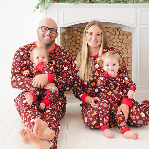 Christmas Red Gift Print Matching Family Pajama Set