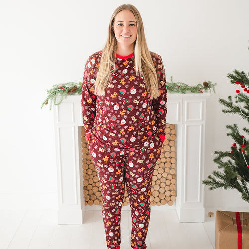 Christmas Red Gift Print Matching Family Pajama Set