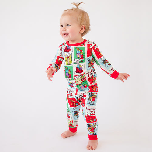Christmas Green Guy Gift Kids Bamboo 2 Pieces Pajama Set