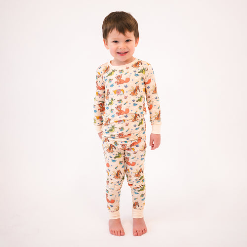 FancyPrince Fox Hound Kid Bamboo Two-Piece Pajama Set