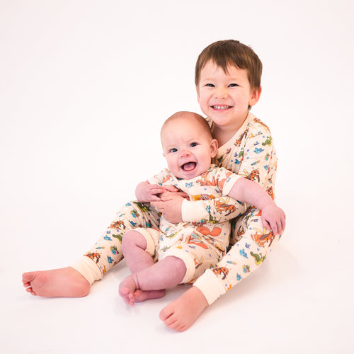 FancyPrince Fox Hound Kid Bamboo Two-Piece Pajama Set