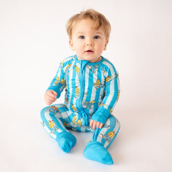 FancyPrince Striped Banana Baby Bamboo Zipper Romper Pajamas