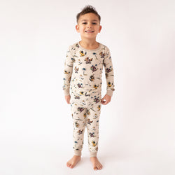 FancyPrince Monster Adventure Kid Bamboo Two-Piece Pajama Set