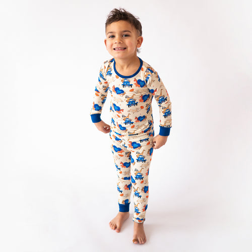 FancyPrince Valetine Animal Truck Kid Bamboo Two-Piece Pajama Set