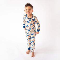 FancyPrince Valetine Animal Truck Kid Bamboo Two-Piece Pajama Set