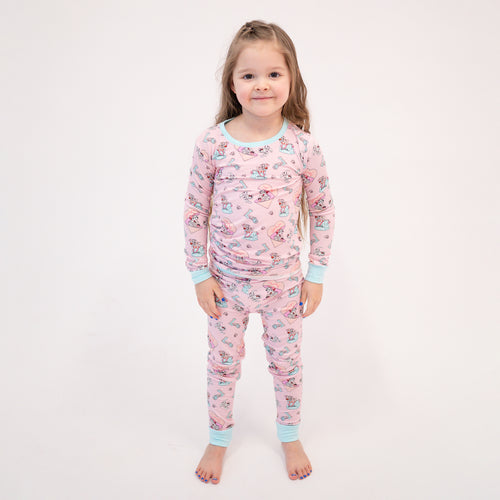 FancyPrince Valentine Dalmatians Love Kids Bamboo Two-Piece Pajama Set