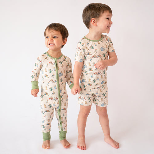 FancyPrince Easter Rabbit Carrot Kids Bamboo Short Two-Piece Pajama Set