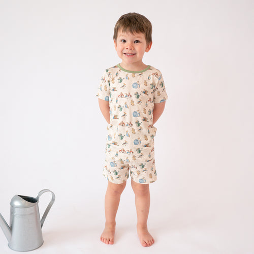 FancyPrince Easter Rabbit Carrot Kids Bamboo Short Two-Piece Pajama Set