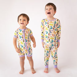 FancyPrince Cartoon Dragon Kid Bamboo Two-Piece Pajama Set