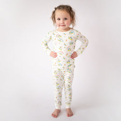 FancyPrince Mother's Day Bunny Love Kid Bamboo Two-Piece Pajama Set