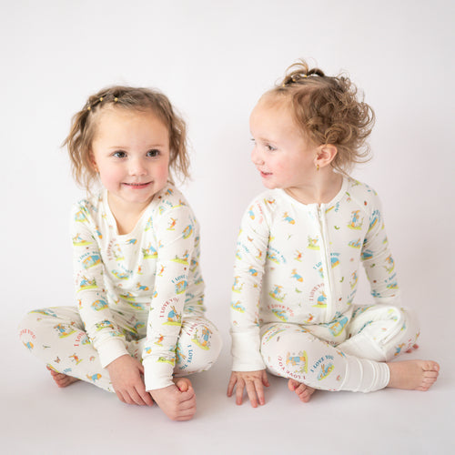 FancyPrince Mother's Day Bunny Love Kid Bamboo Two-Piece Pajama Set