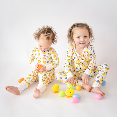 FancyPrince Easter Egg Chick Kid Bamboo Two-Piece Pajama Set