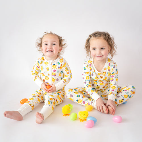 FancyPrince Easter Egg Chick Baby Bamboo Zipper Romper Pajamas