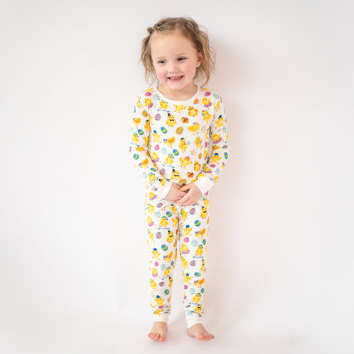 FancyPrince Easter Egg Chick Kid Bamboo Two-Piece Pajama Set