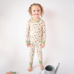 FancyPrince Easter Rabbit Carrot Kid Bamboo Two-Piece Pajama Set